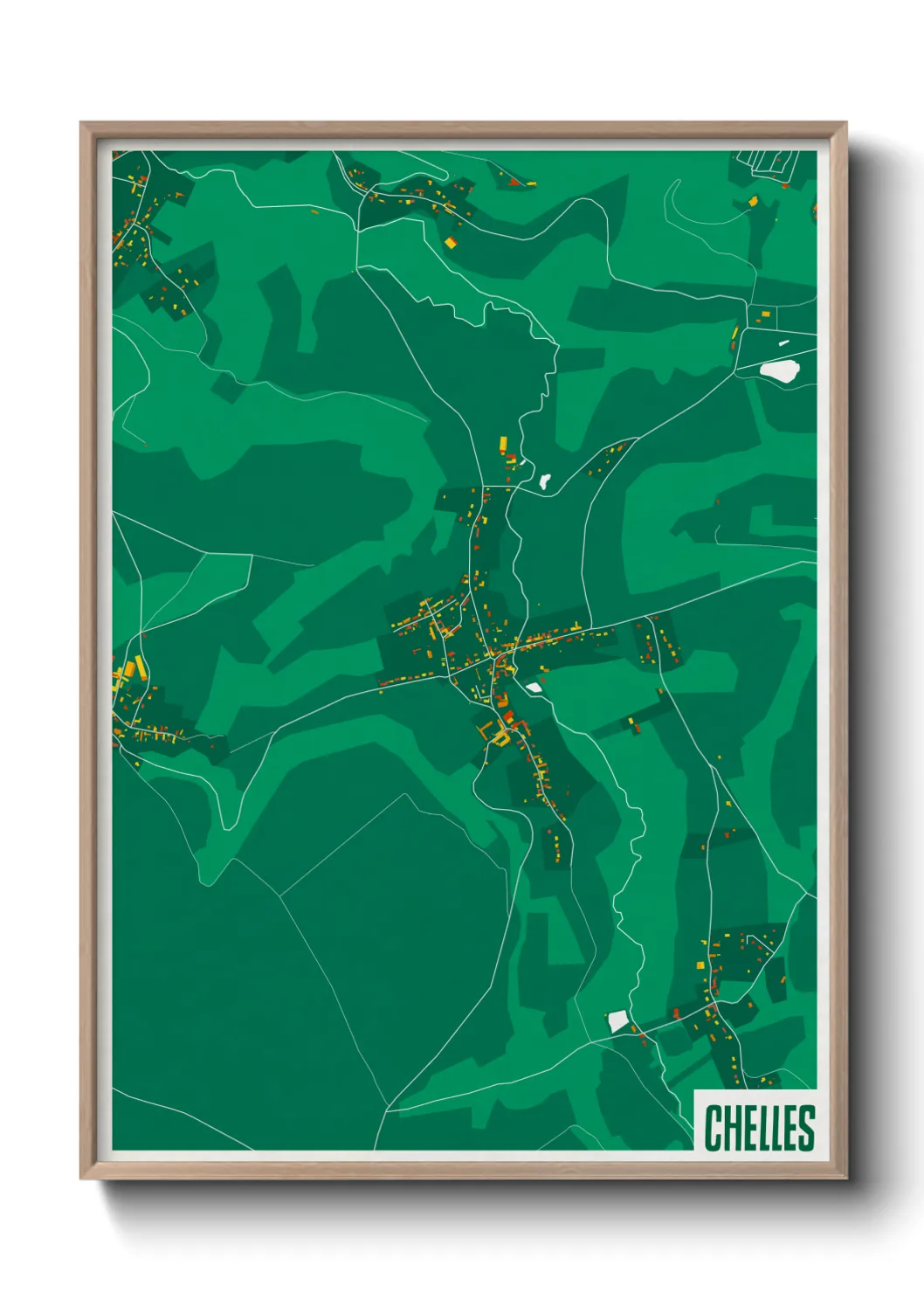 Une affiche de carte sur Chelles