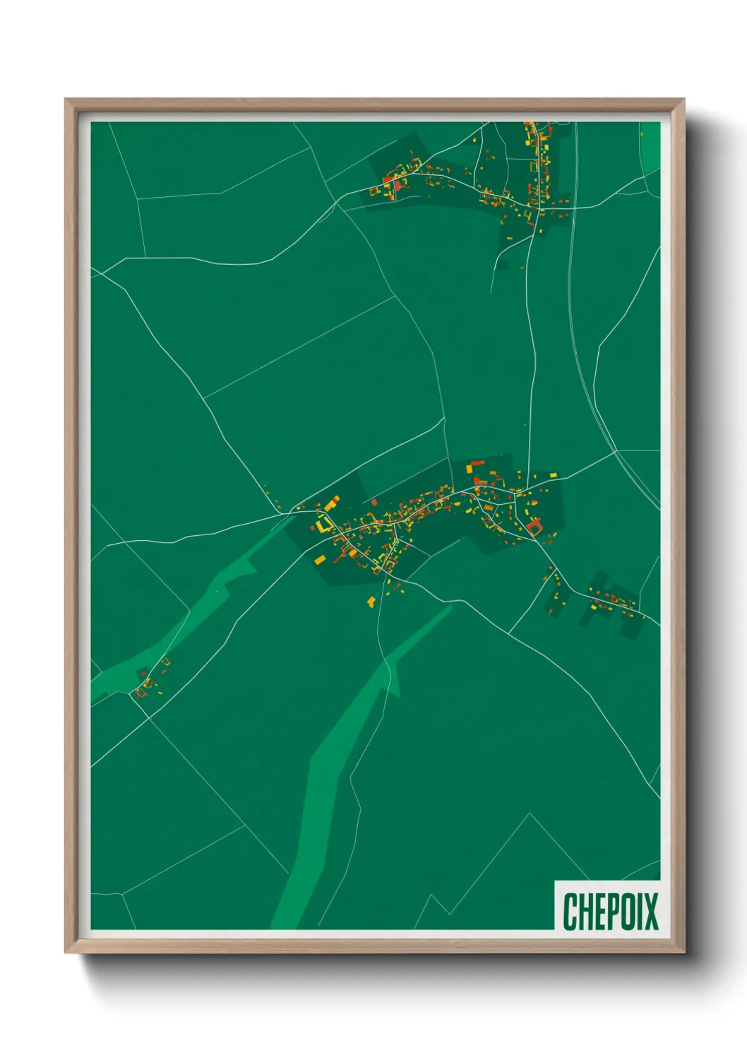 Une affiche de carte sur Chepoix