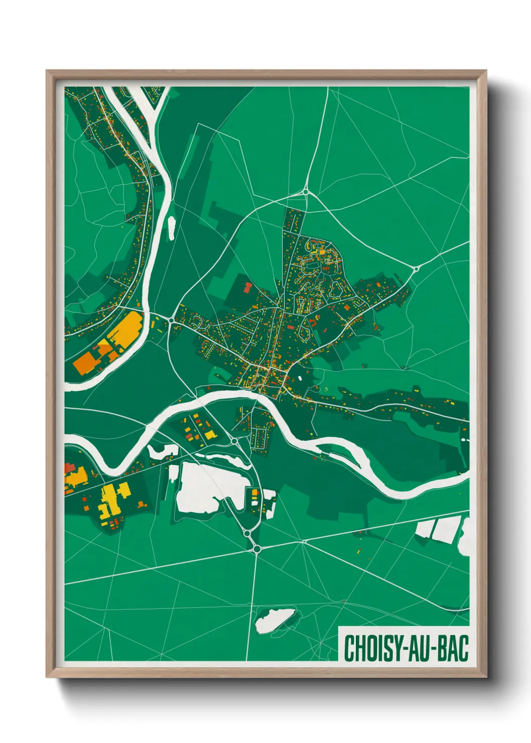 Une affiche de carte sur Choisy-au-Bac