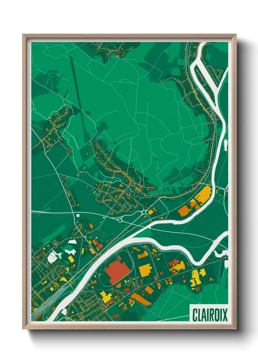 Une affiche de carte sur Clairoix
