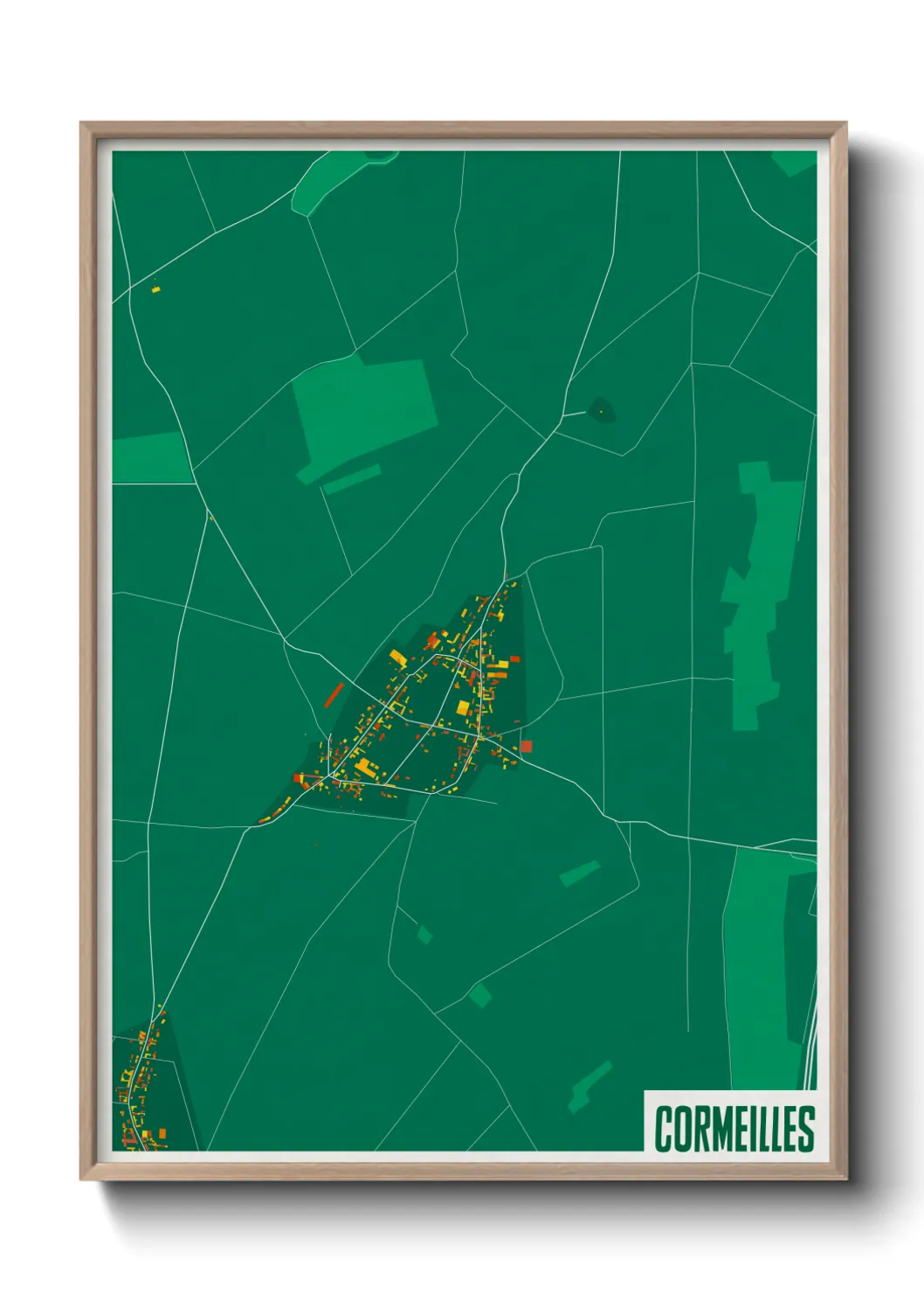 Une affiche de carte sur Cormeilles