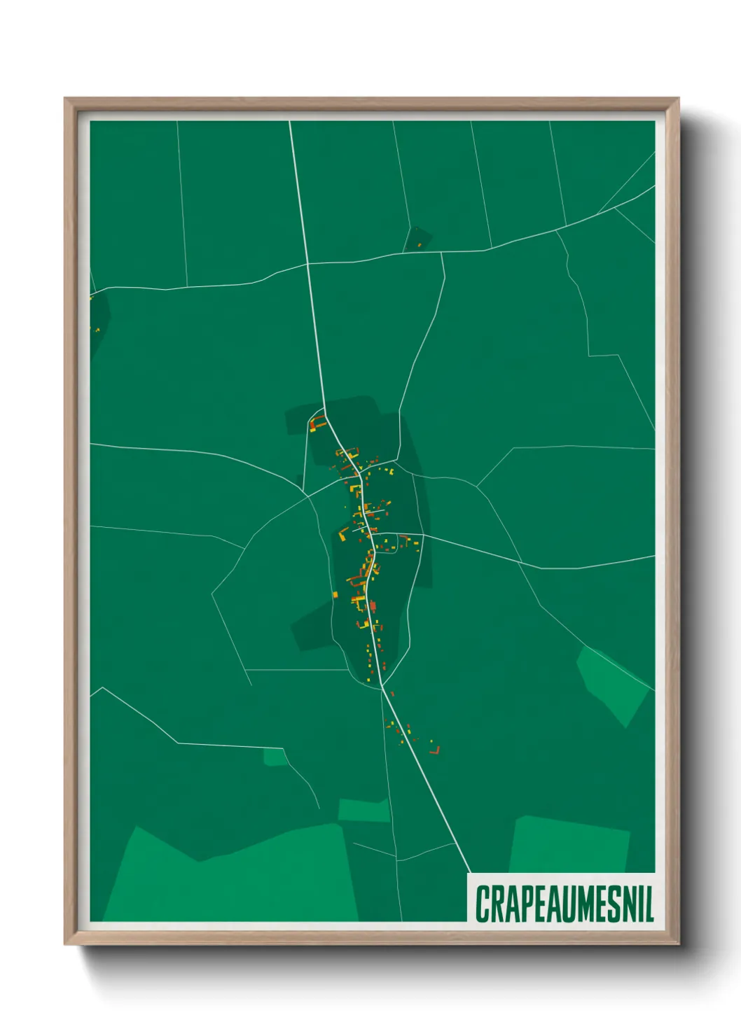 Une affiche de carte sur Crapeaumesnil