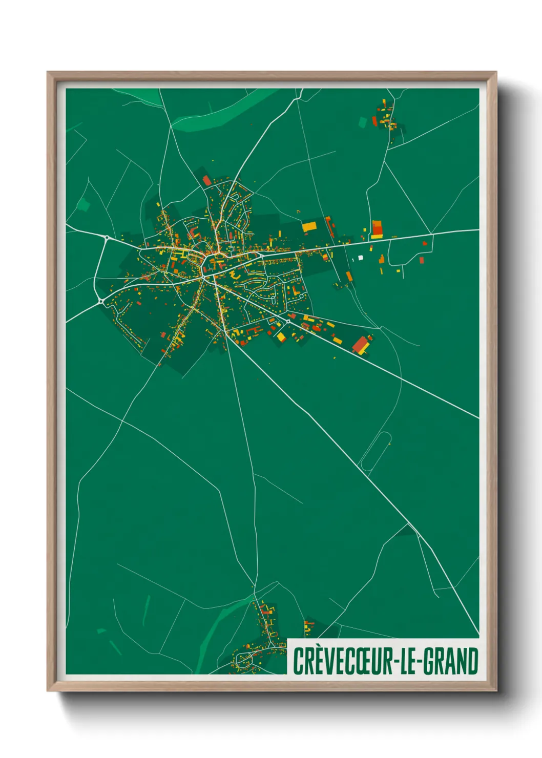 Un poster carteCrèvecœur-le-Grand