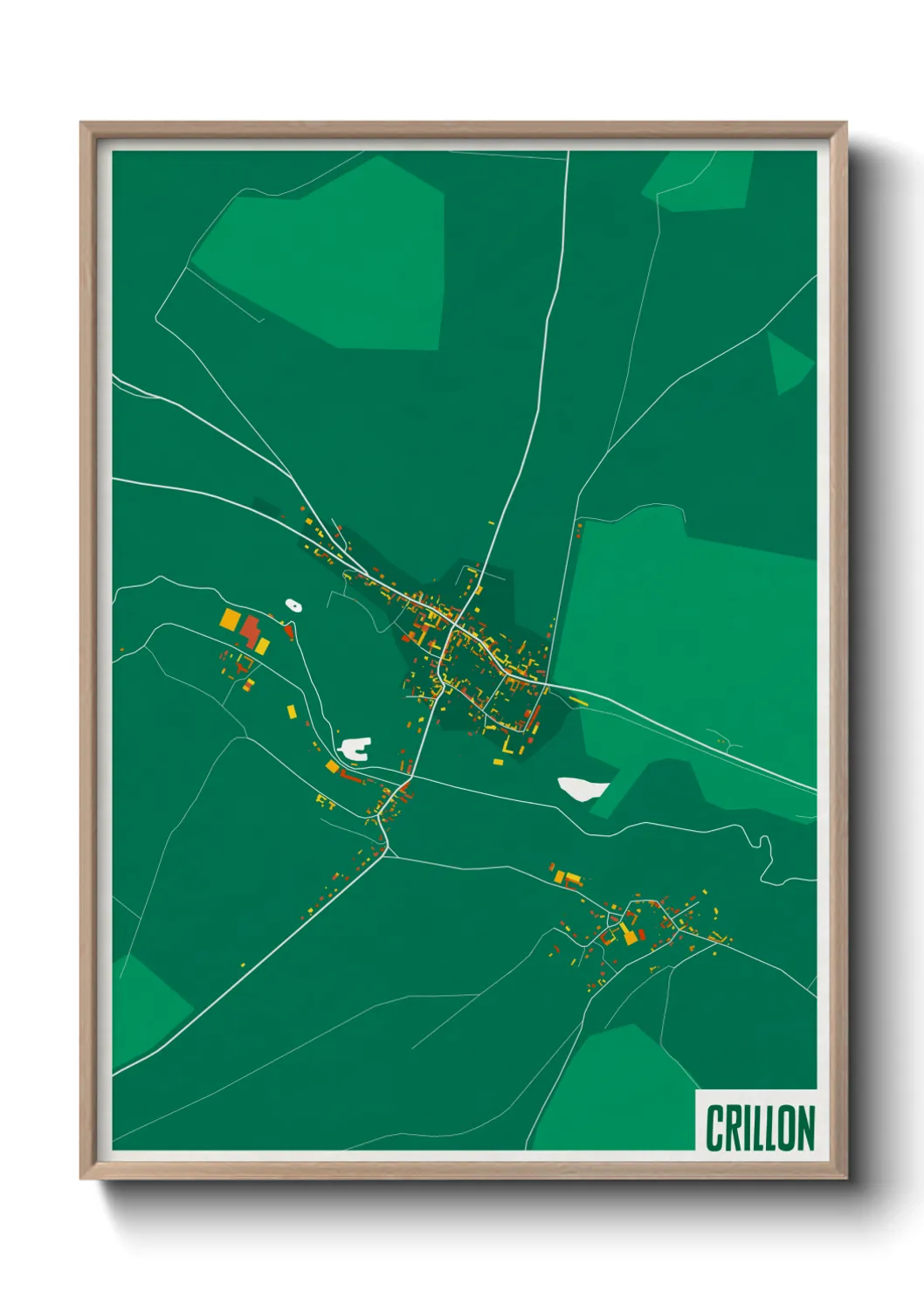 Une affiche de carte sur Crillon