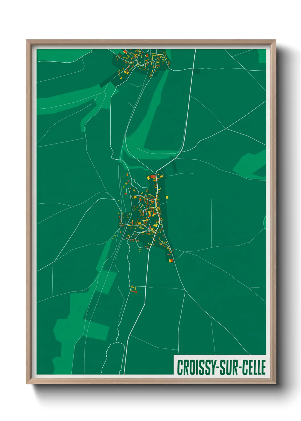 Une affiche de carte sur Croissy-sur-Celle