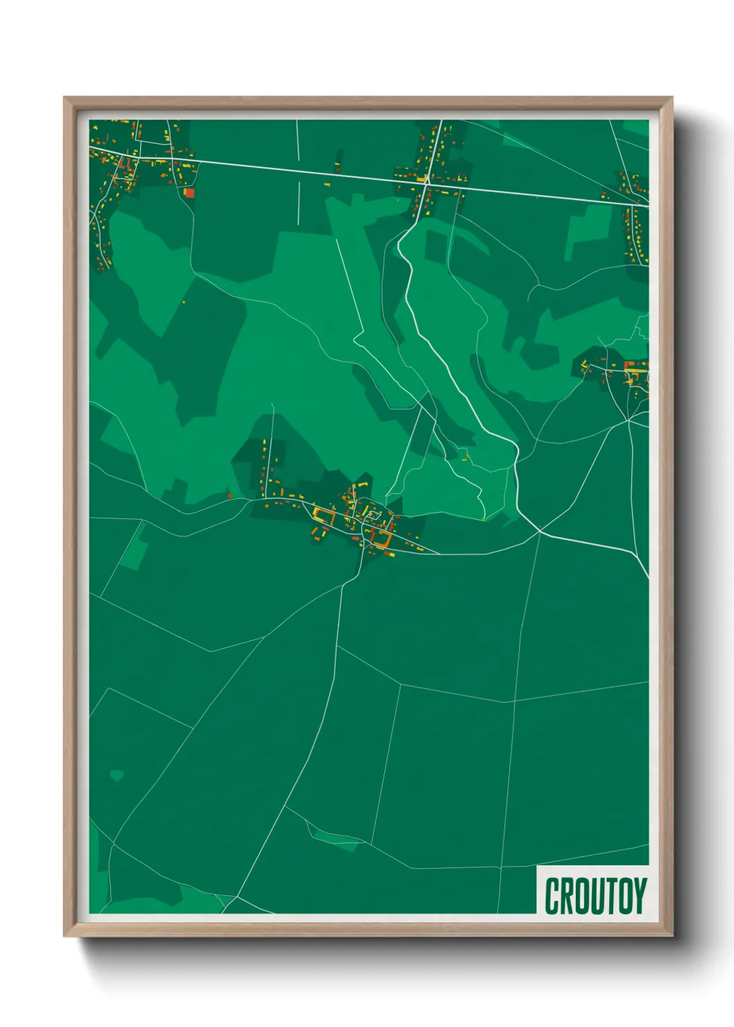 Une affiche de carte sur Croutoy