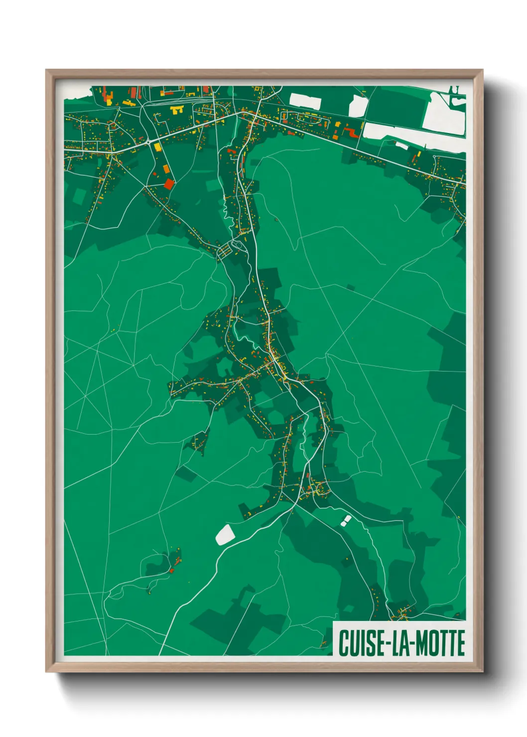 Une affiche de carte sur Cuise-la-Motte