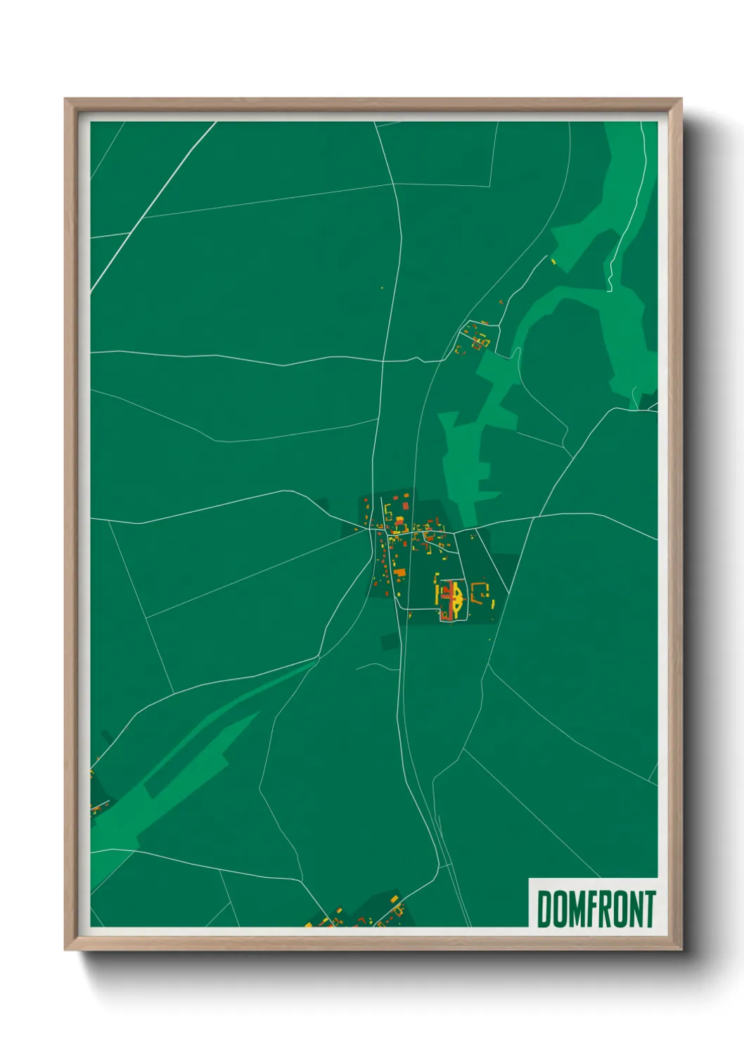 Une affiche de carte sur Domfront