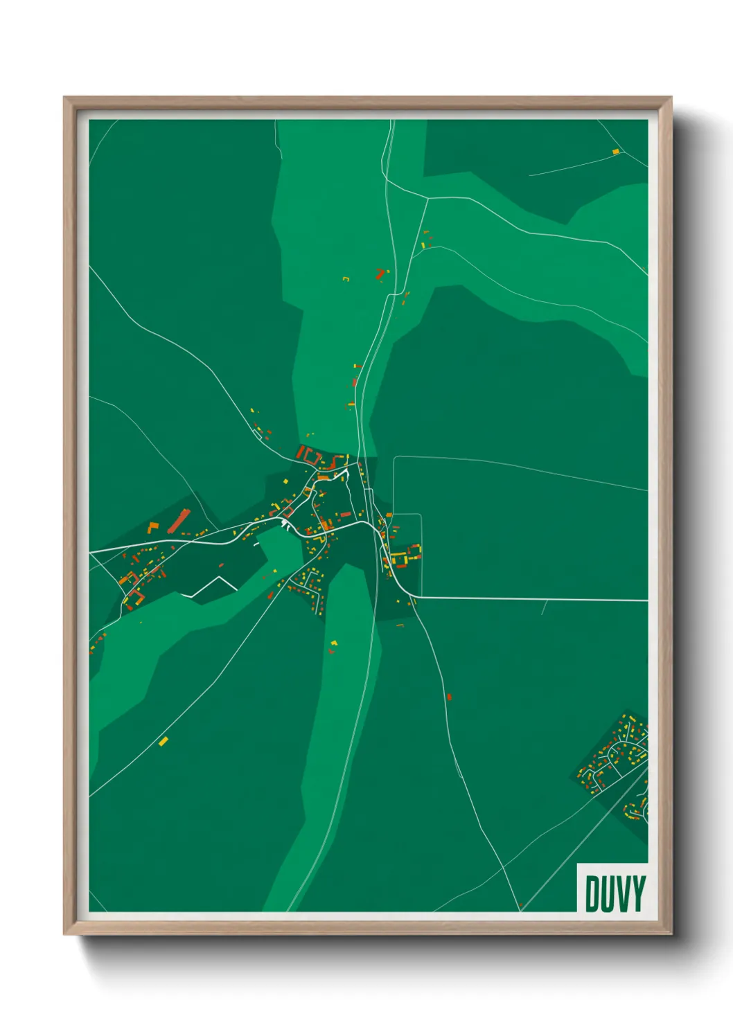 Une affiche de carte sur Duvy