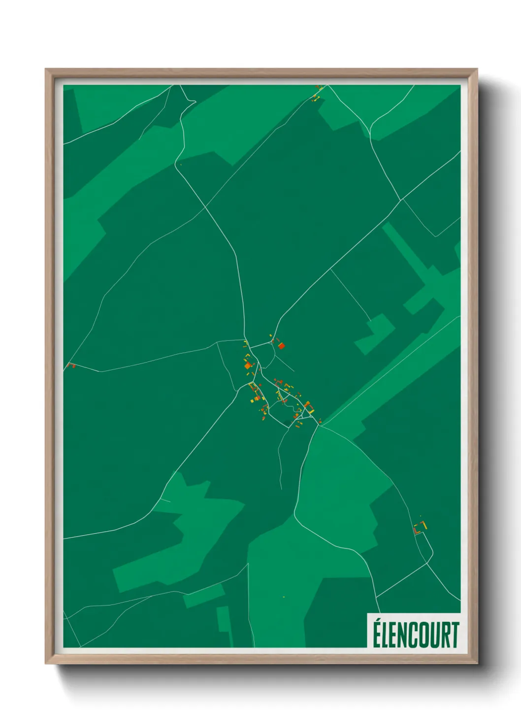 Une affiche de carte sur Élencourt