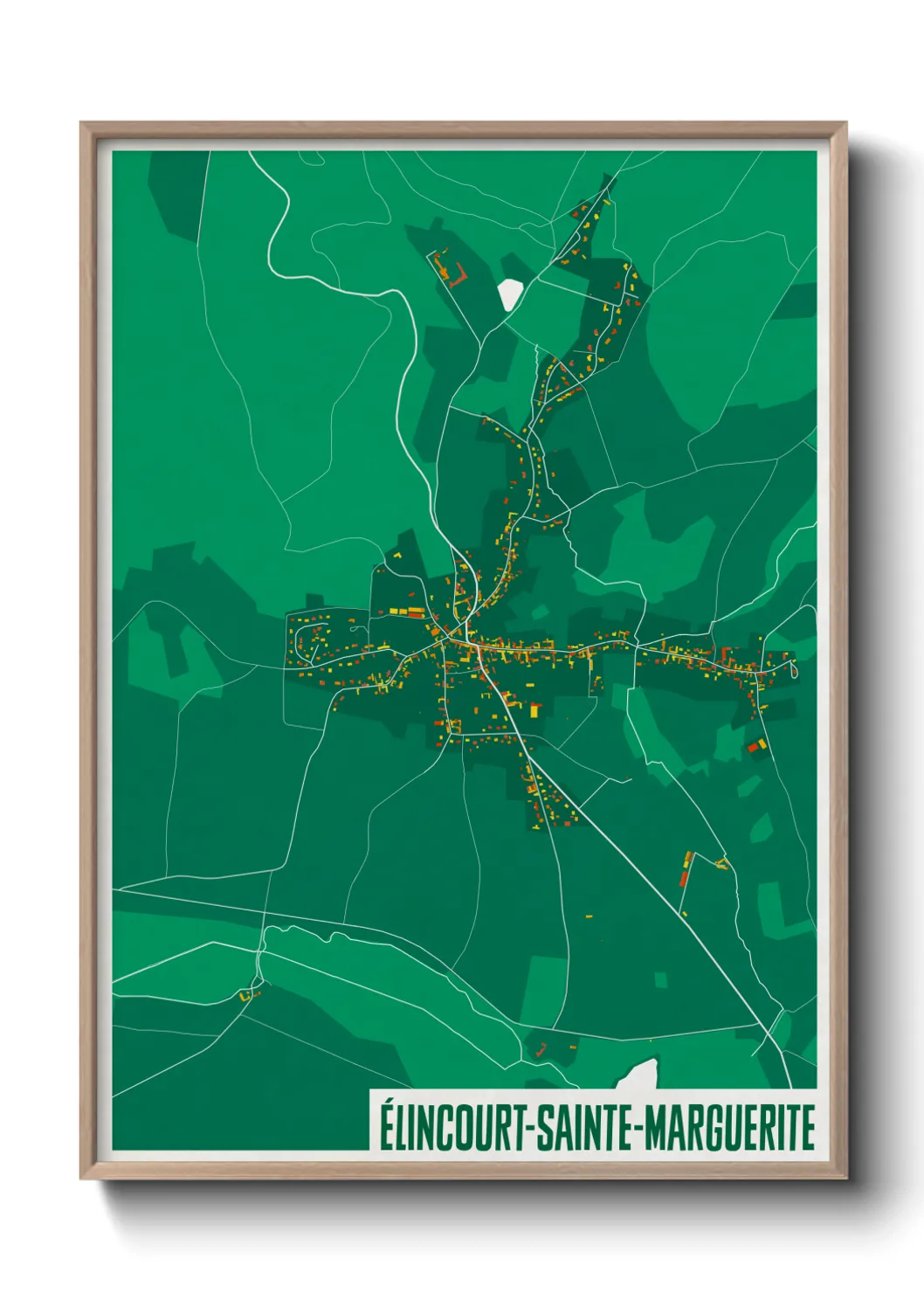 Une affiche de carte sur Élincourt-Sainte-Marguerite