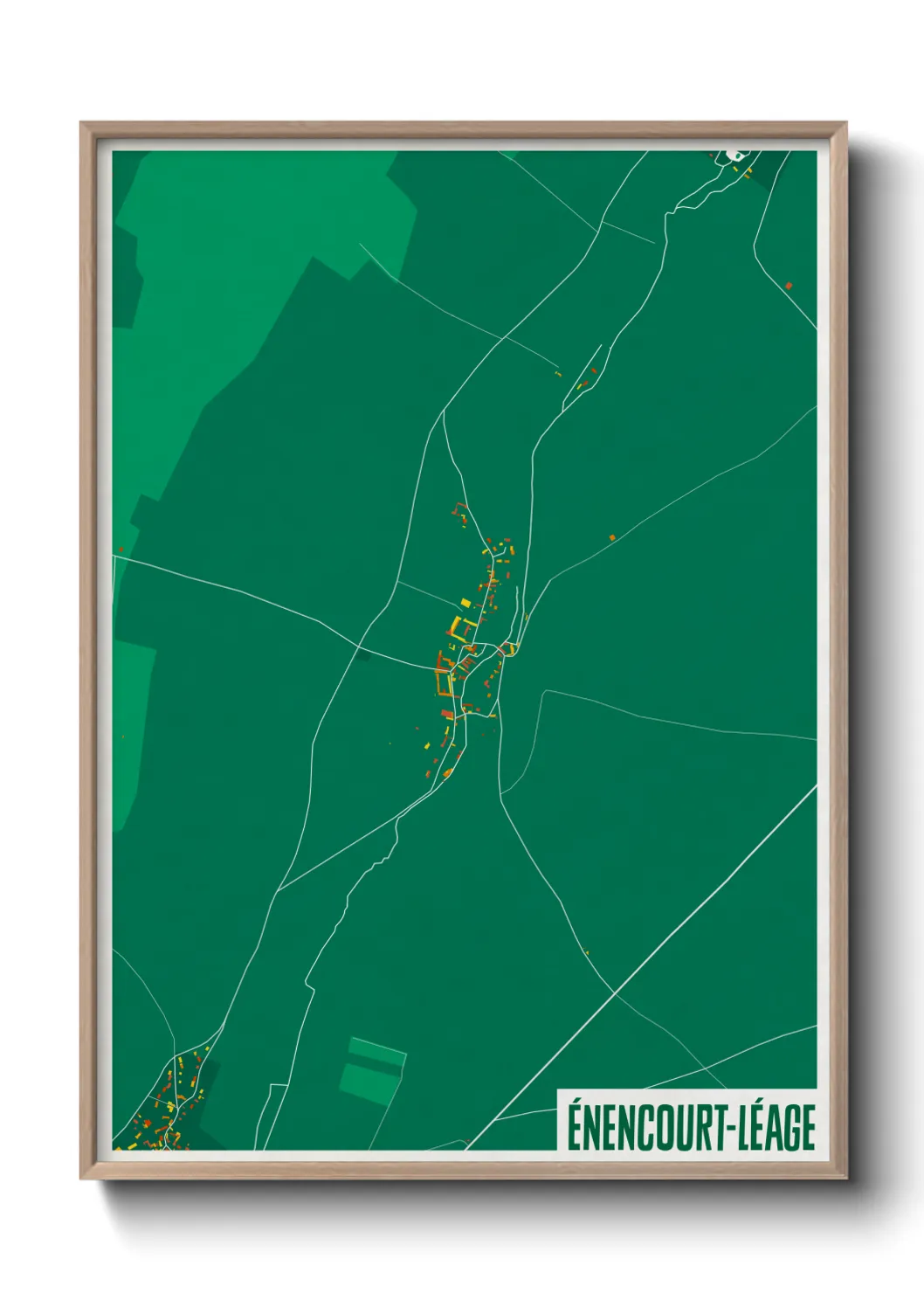 Une affiche de carte sur Énencourt-Léage