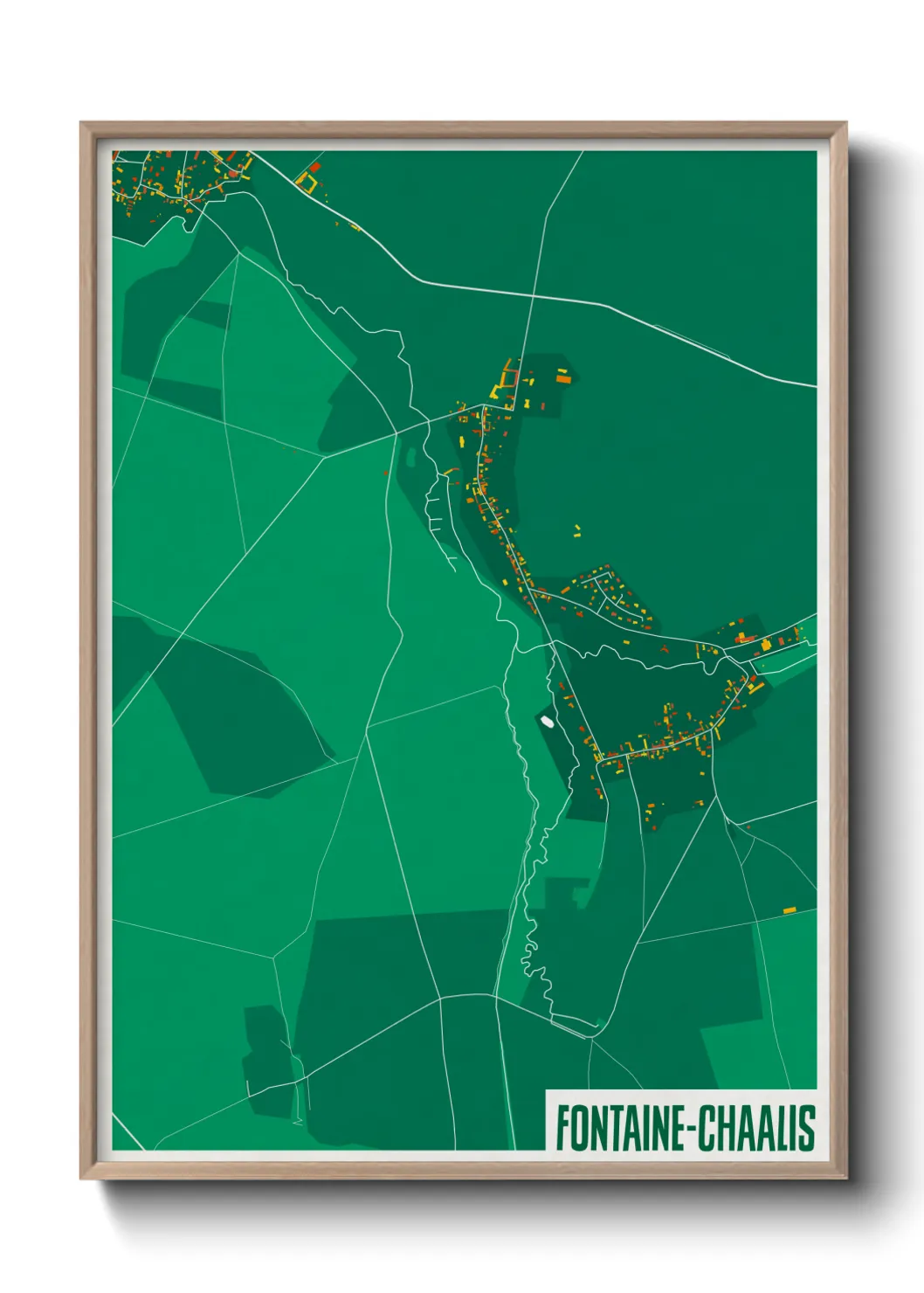 Une affiche de carte sur Fontaine-Chaalis