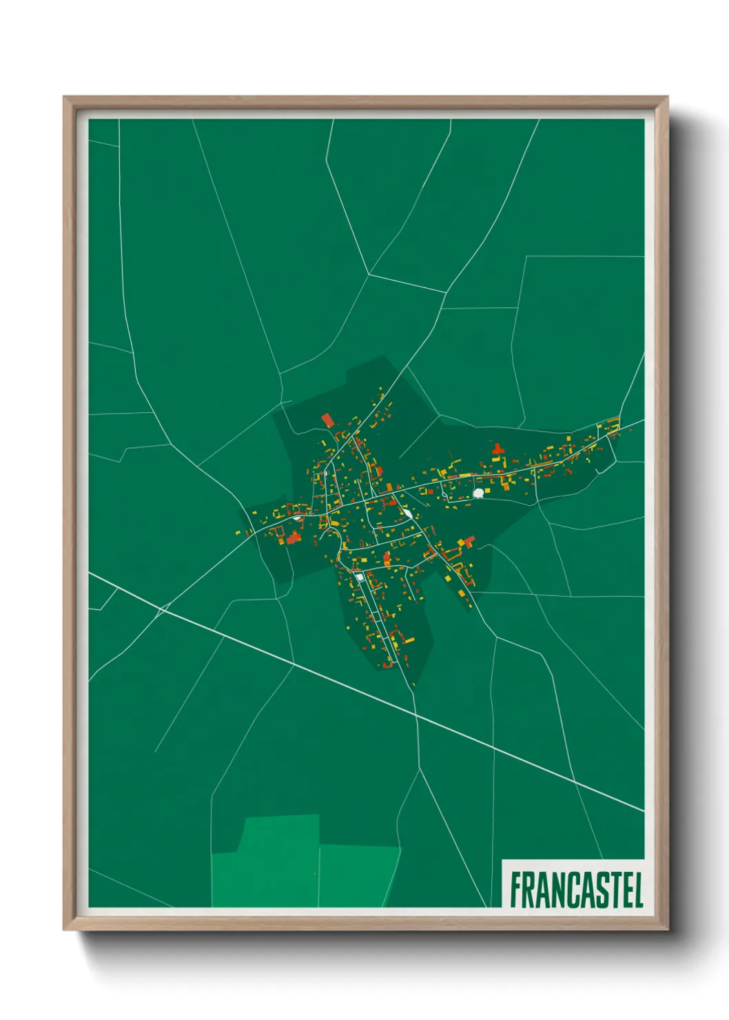 Une affiche de carte sur Francastel