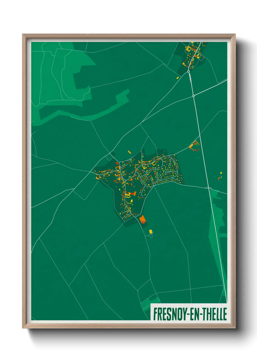 Une affiche de carte sur Fresnoy-en-Thelle