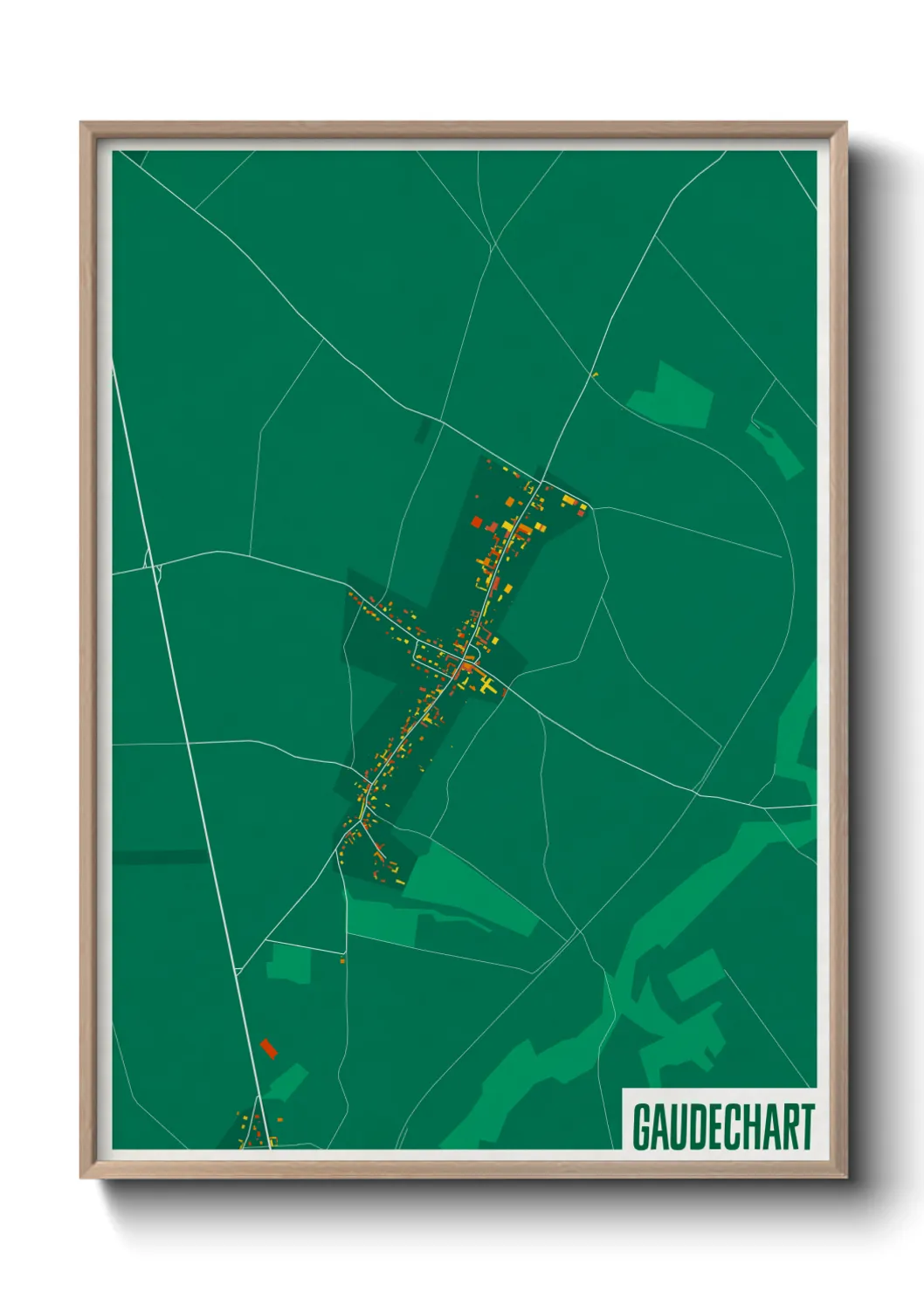 Une affiche de carte sur Gaudechart
