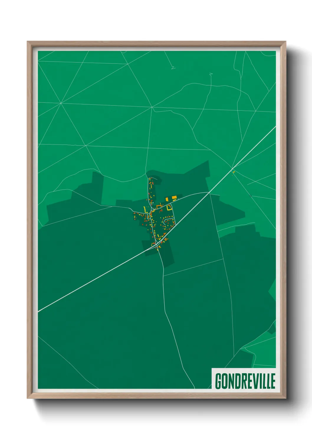 Une affiche de carte sur Gondreville