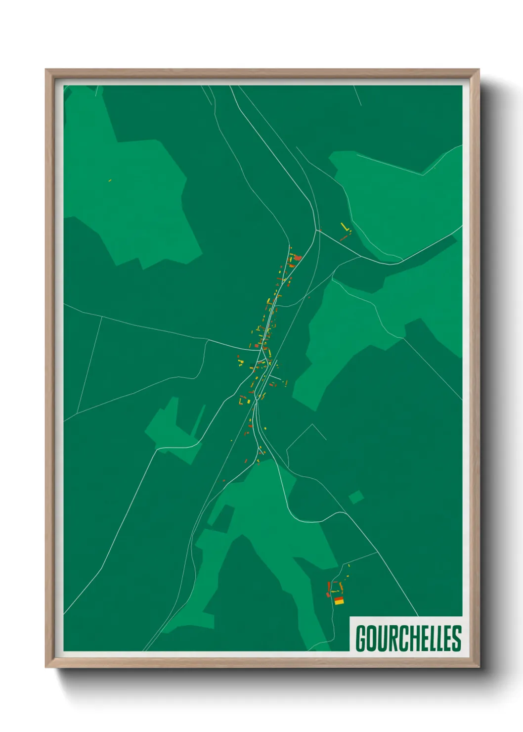 Une affiche de carte sur Gourchelles