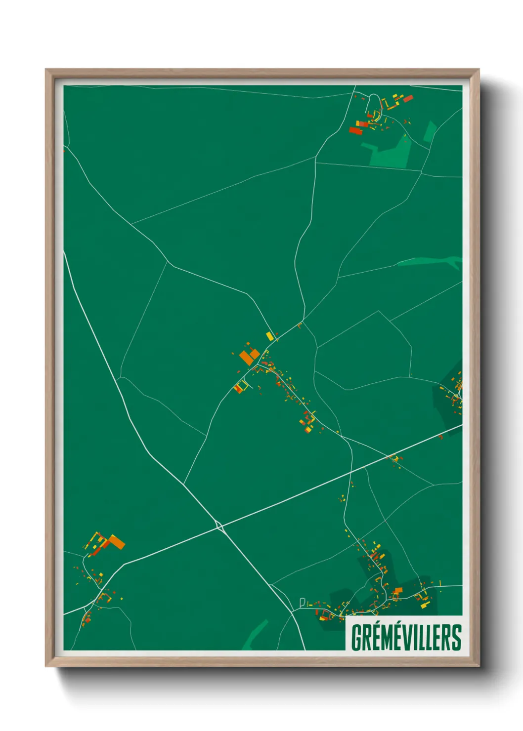 Une affiche de carte sur Grémévillers