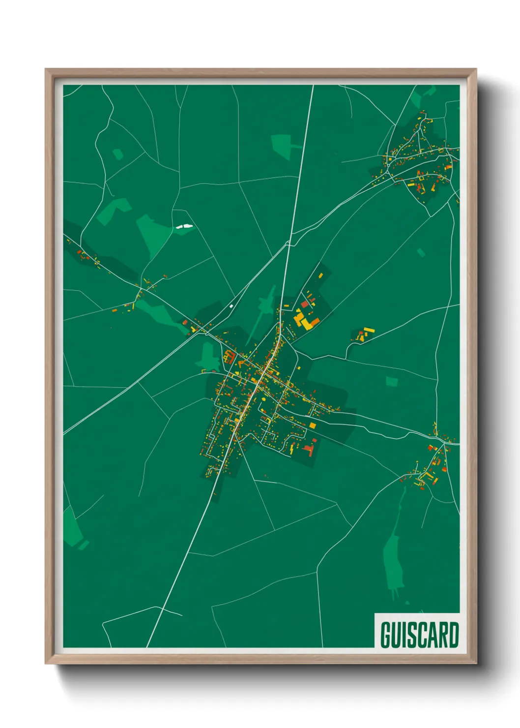 Une affiche de carte sur Guiscard
