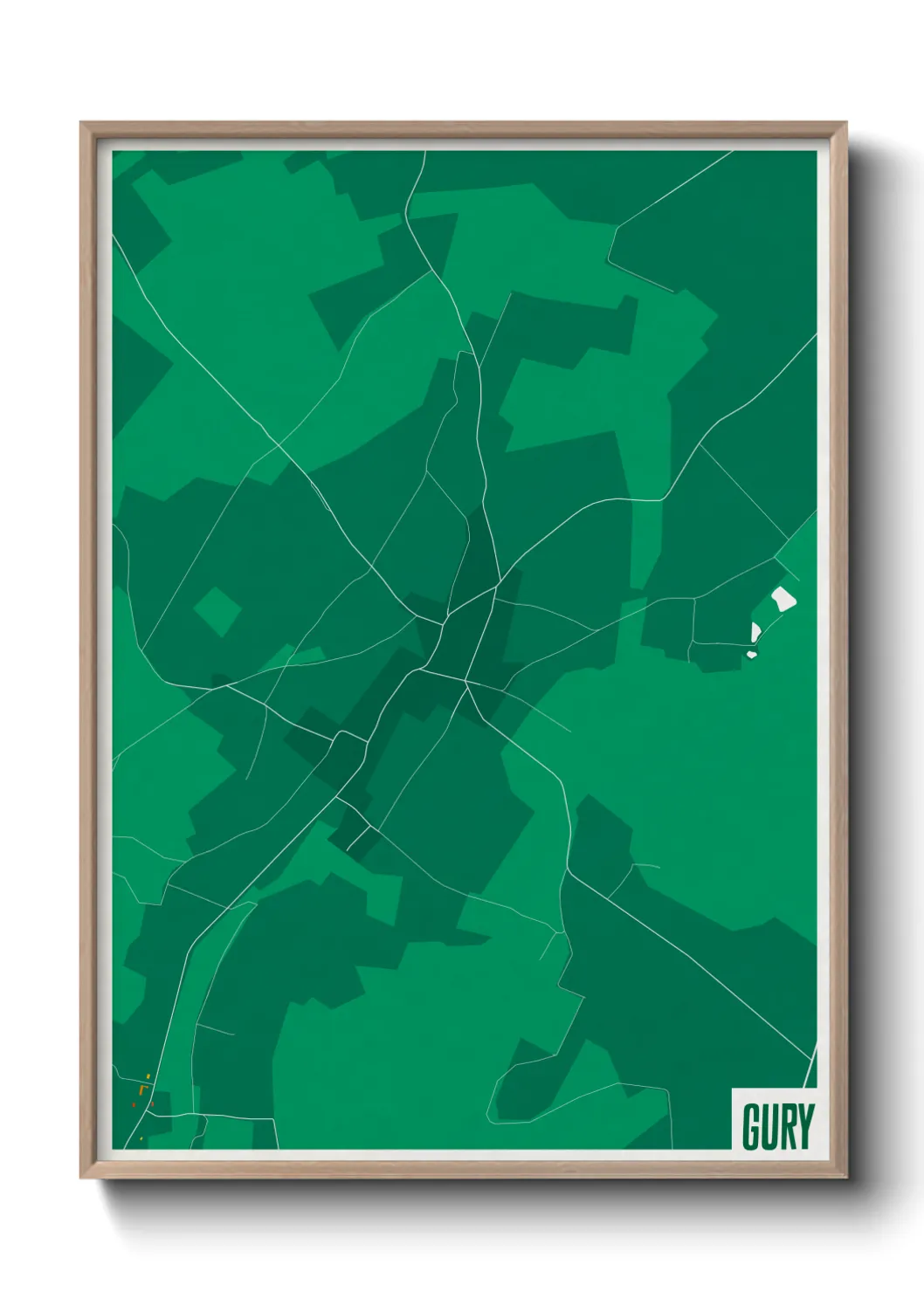 Une affiche de carte sur Gury