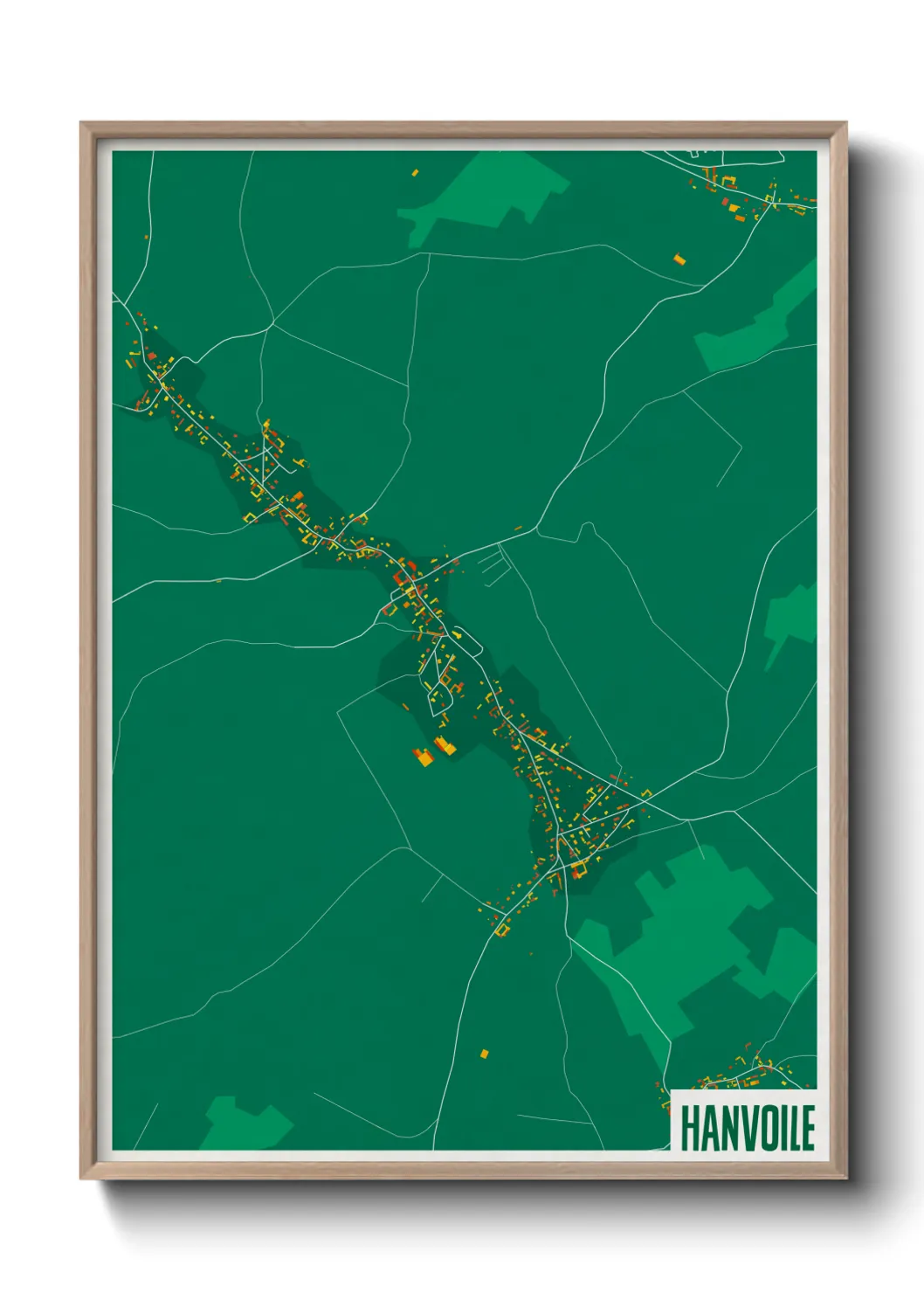 Une affiche de carte sur Hanvoile