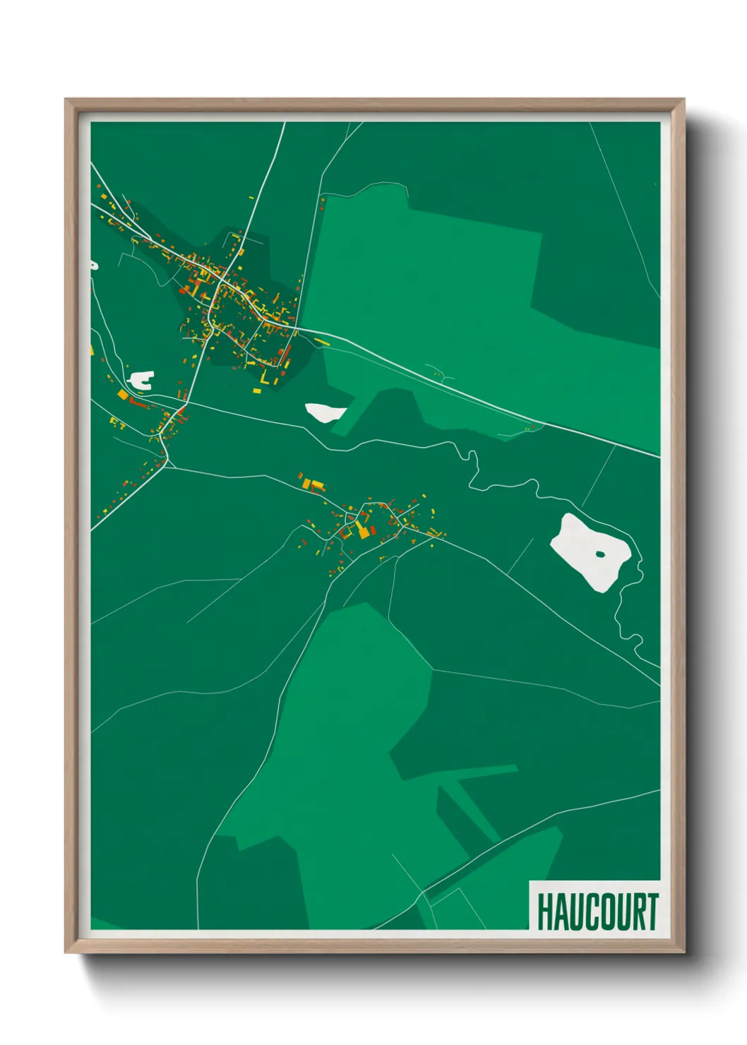 Une affiche de carte sur Haucourt