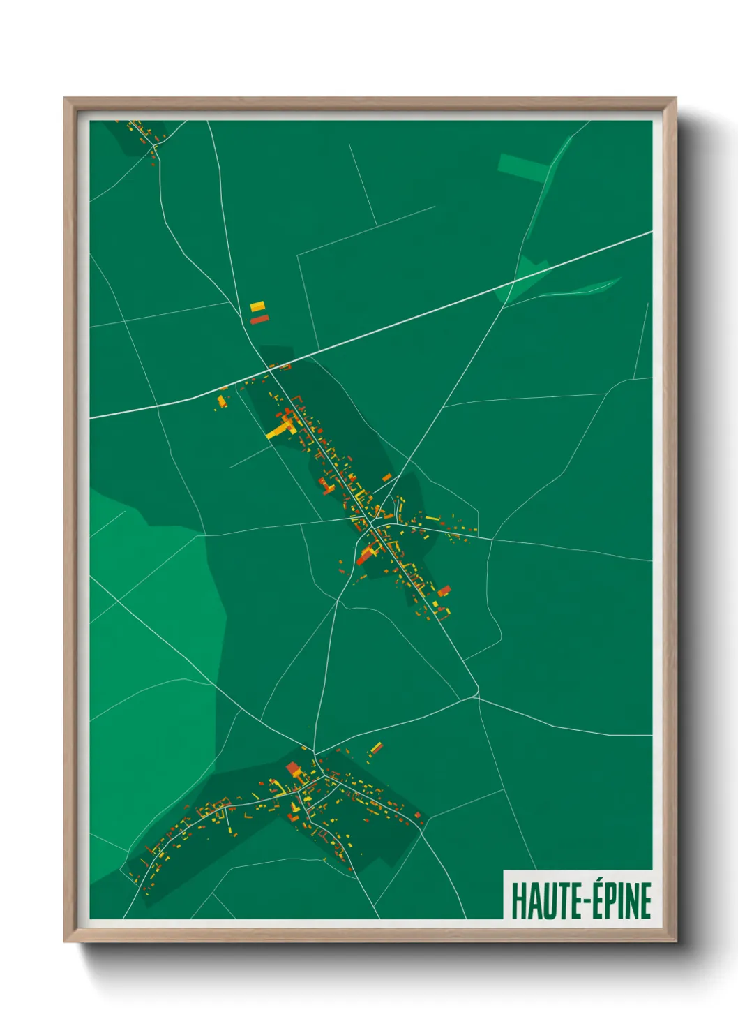 Une affiche de carte sur Haute-Épine