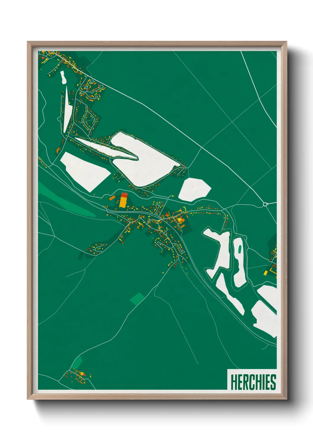 Une affiche de carte sur Herchies