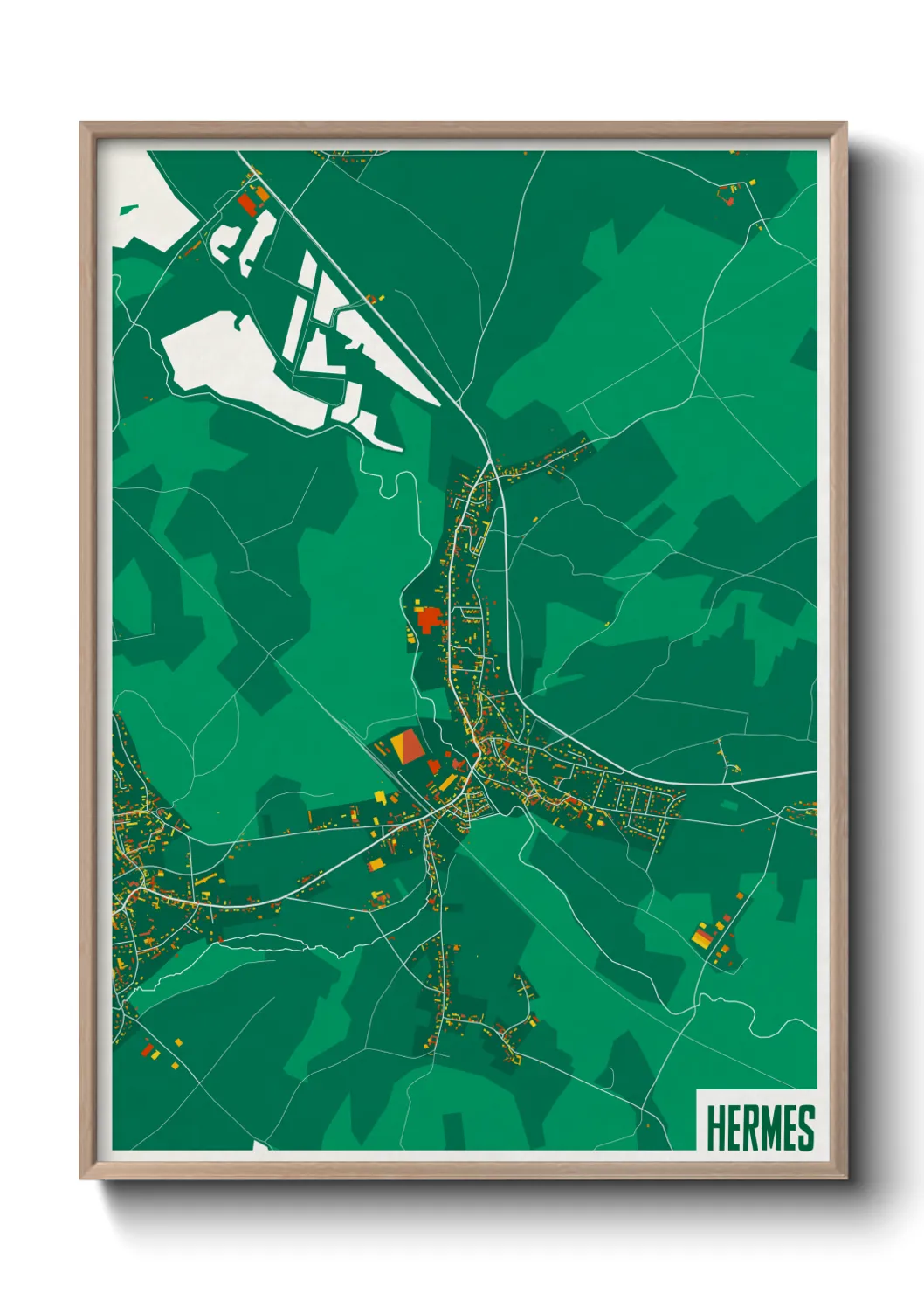 Une affiche de carte sur Hermes