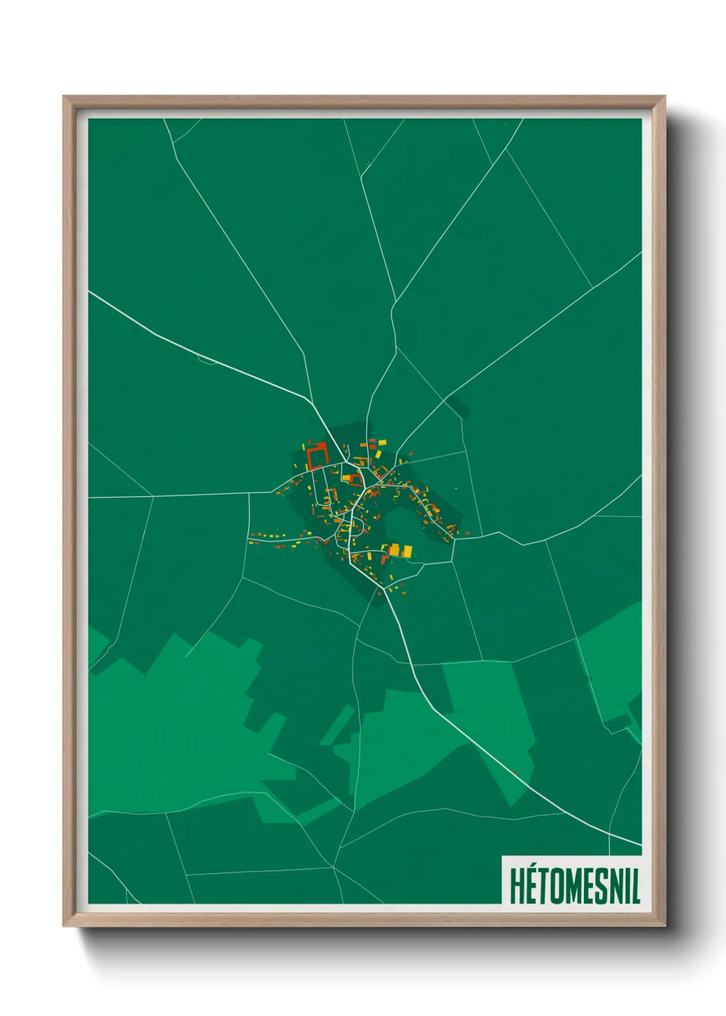 Une affiche de carte sur Hétomesnil