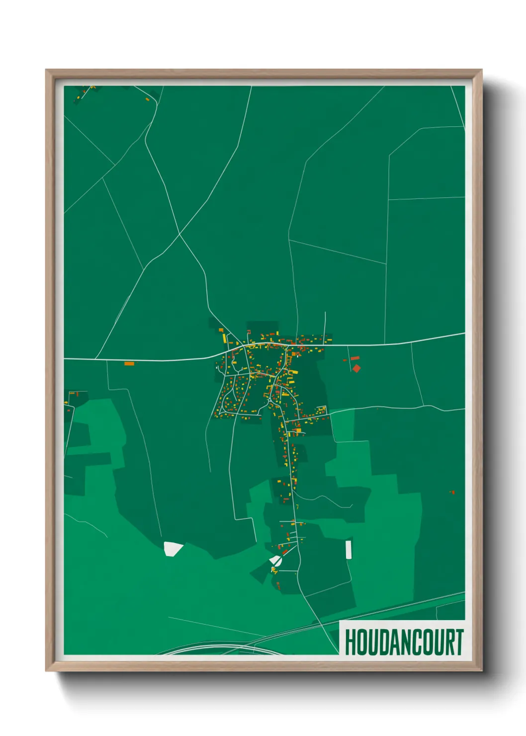 Une affiche de carte sur Houdancourt