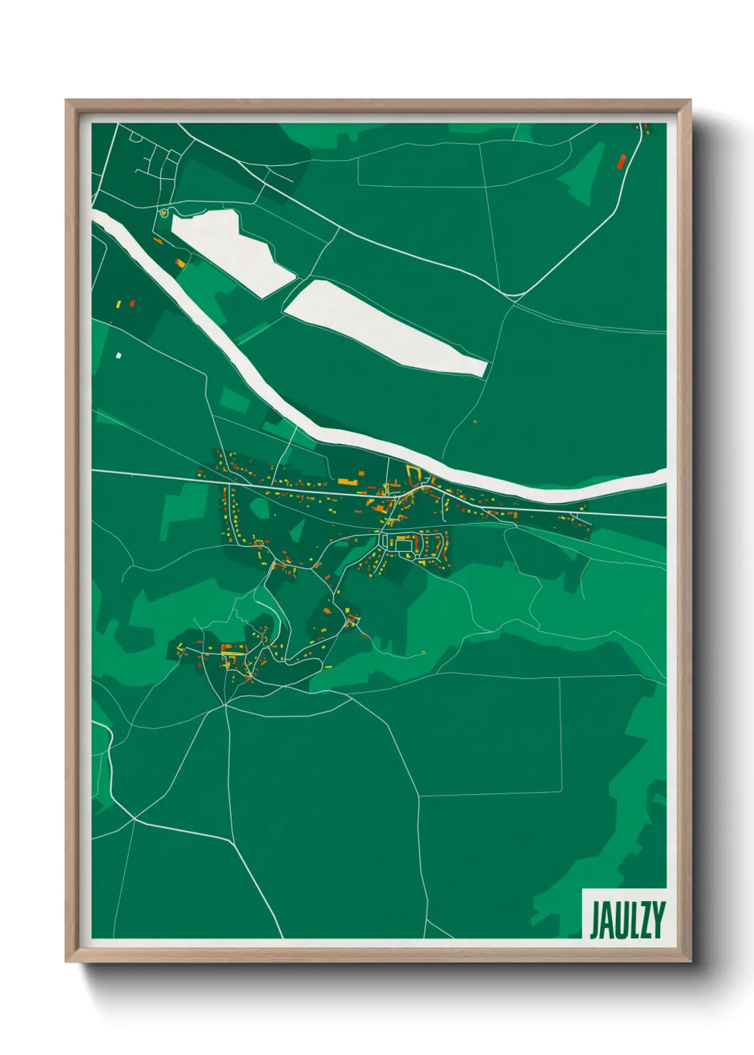 Une affiche de carte sur Jaulzy