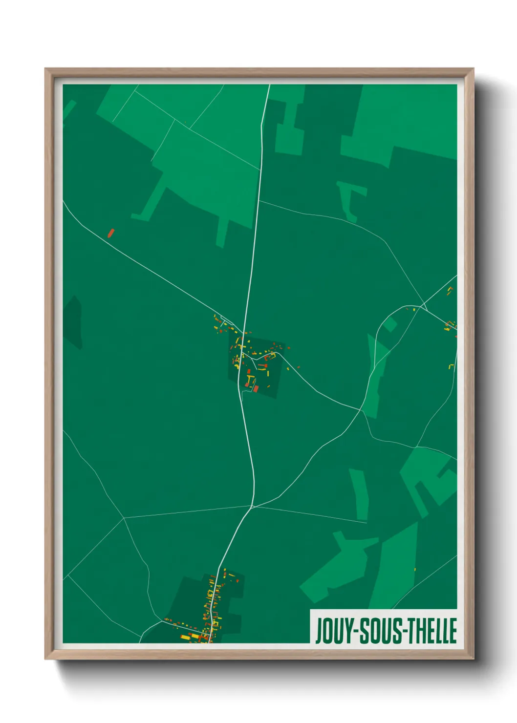 Une affiche de carte sur Jouy-sous-Thelle