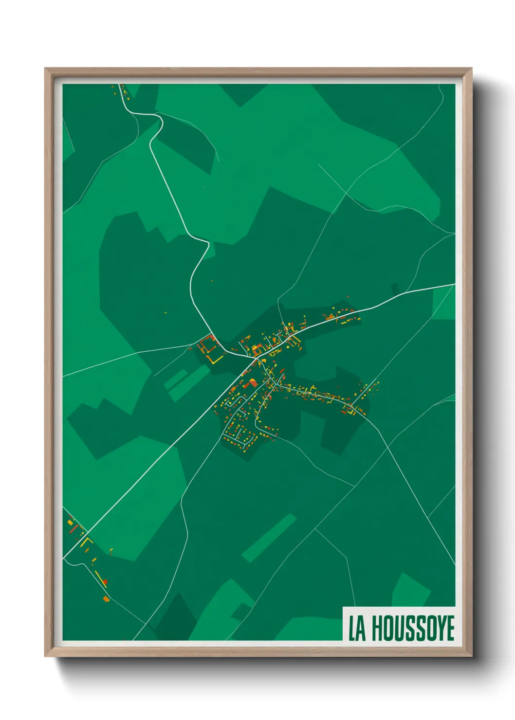 Une affiche de carte sur La Houssoye
