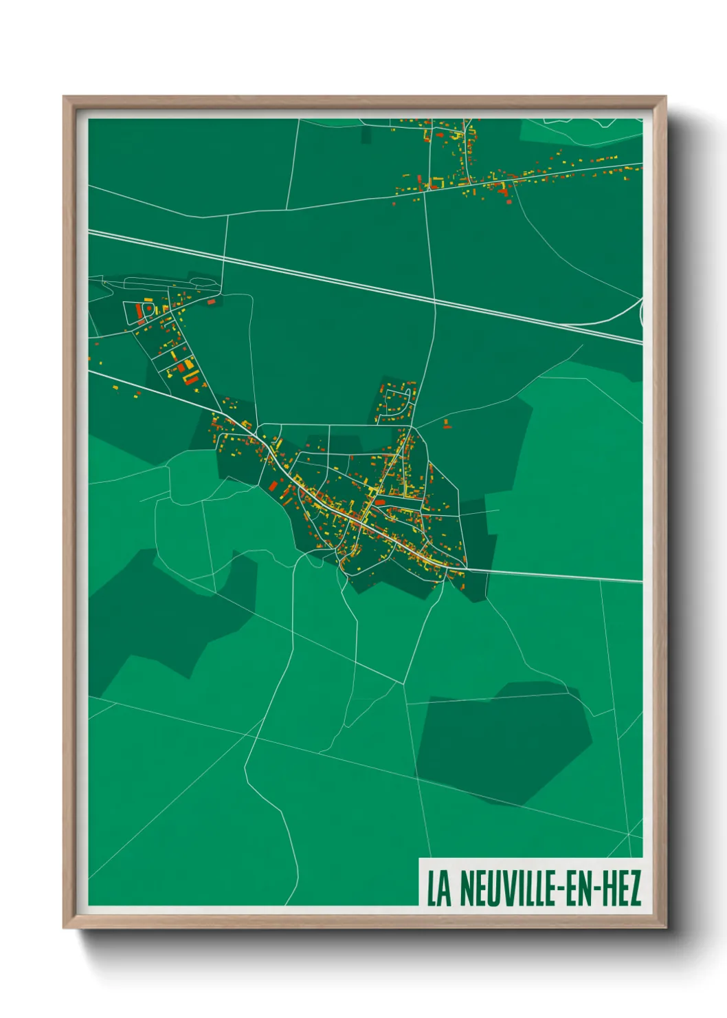 Un poster carteLa Neuville-en-Hez