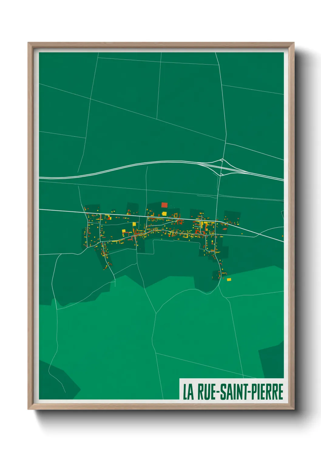 Une affiche de carte sur La Rue-Saint-Pierre