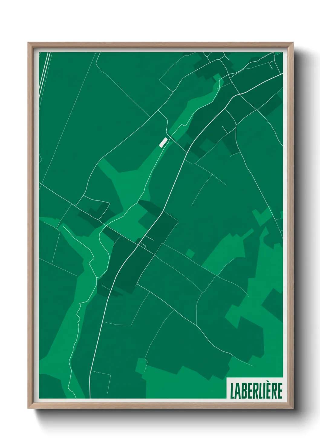 Une affiche de carte sur Laberlière