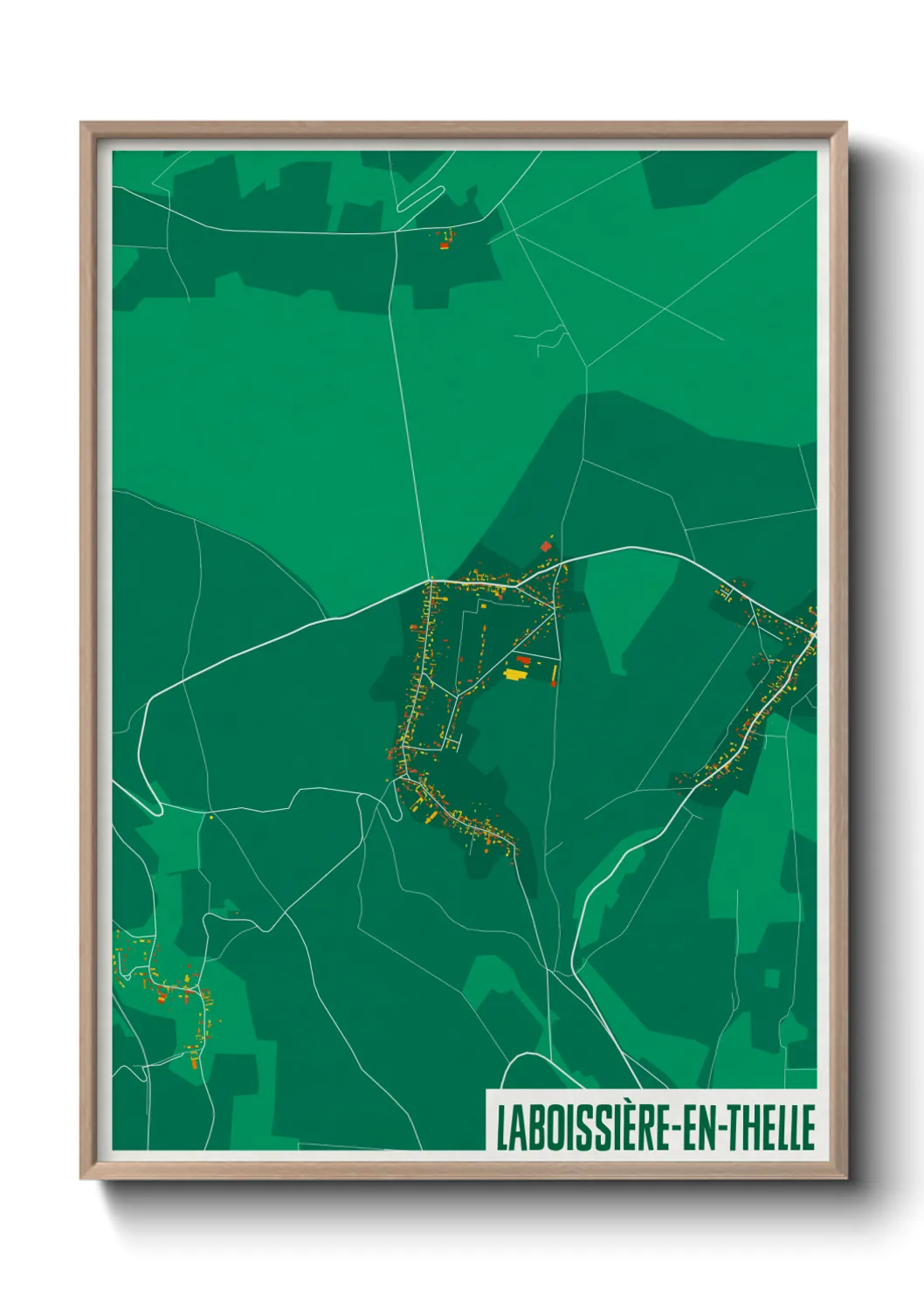 Une affiche de carte sur Laboissière-en-Thelle