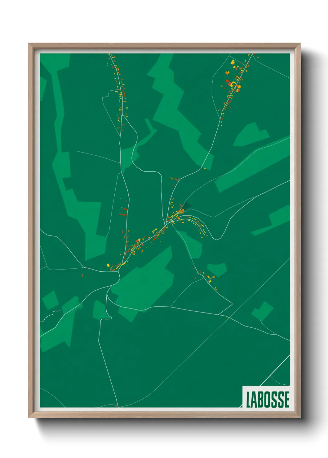 Une affiche de carte sur Labosse