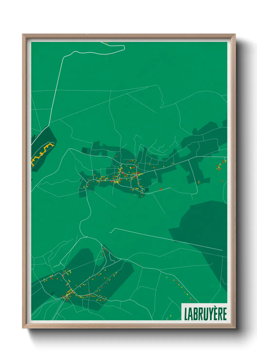 Une affiche de carte sur Labruyère