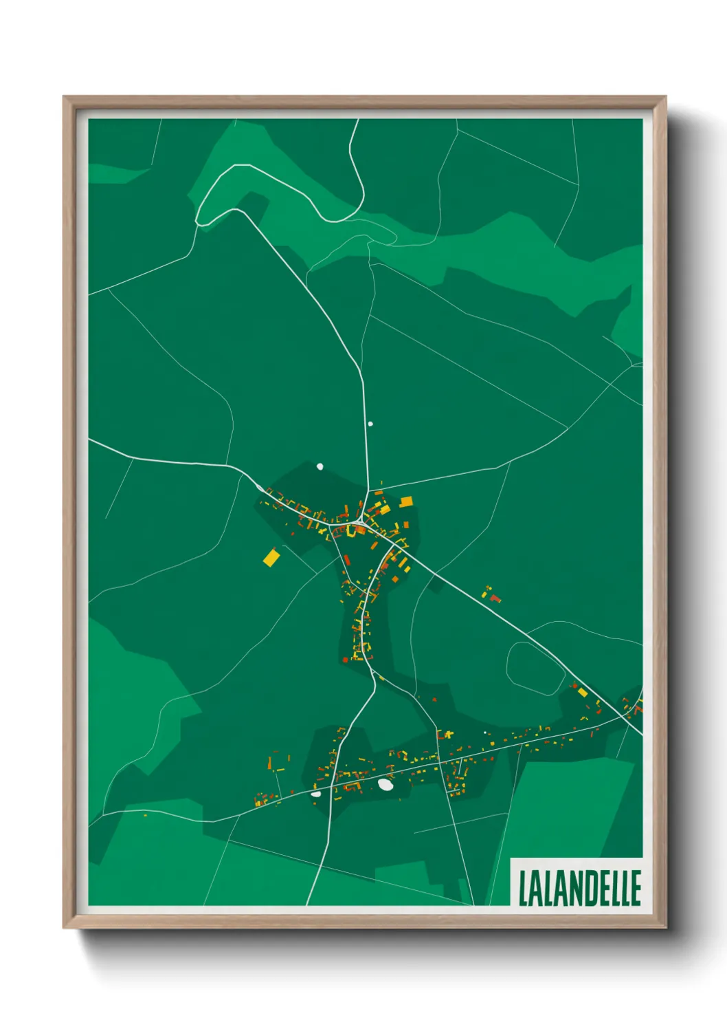 Une affiche de carte sur Lalandelle