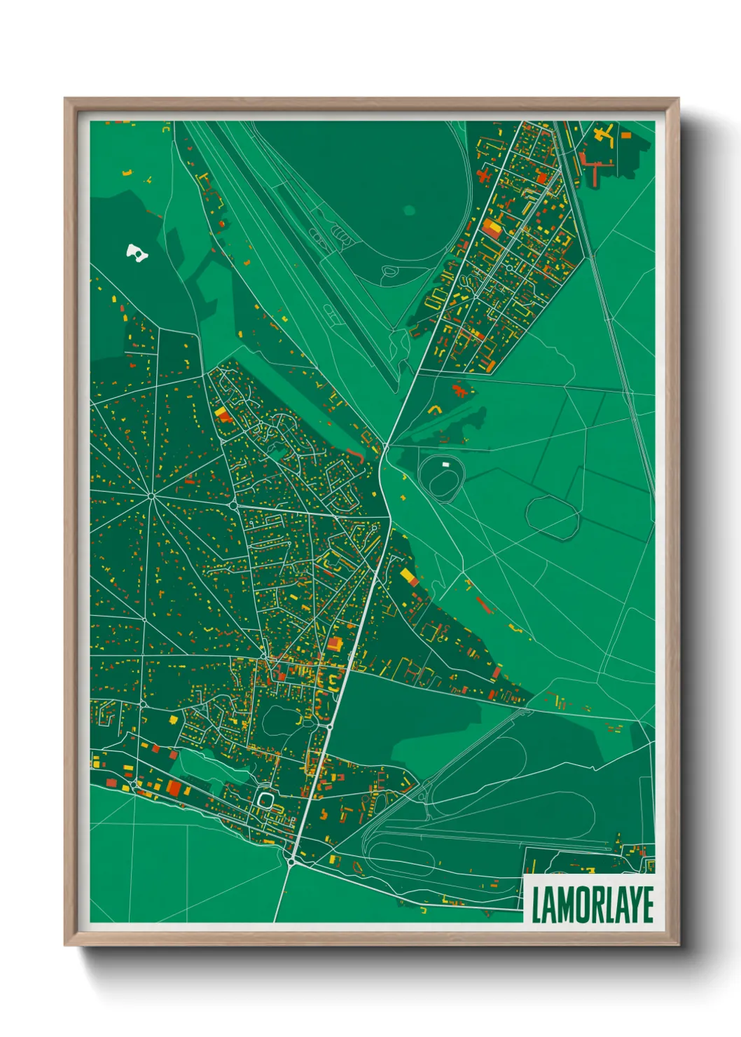 Une affiche de carte sur Lamorlaye
