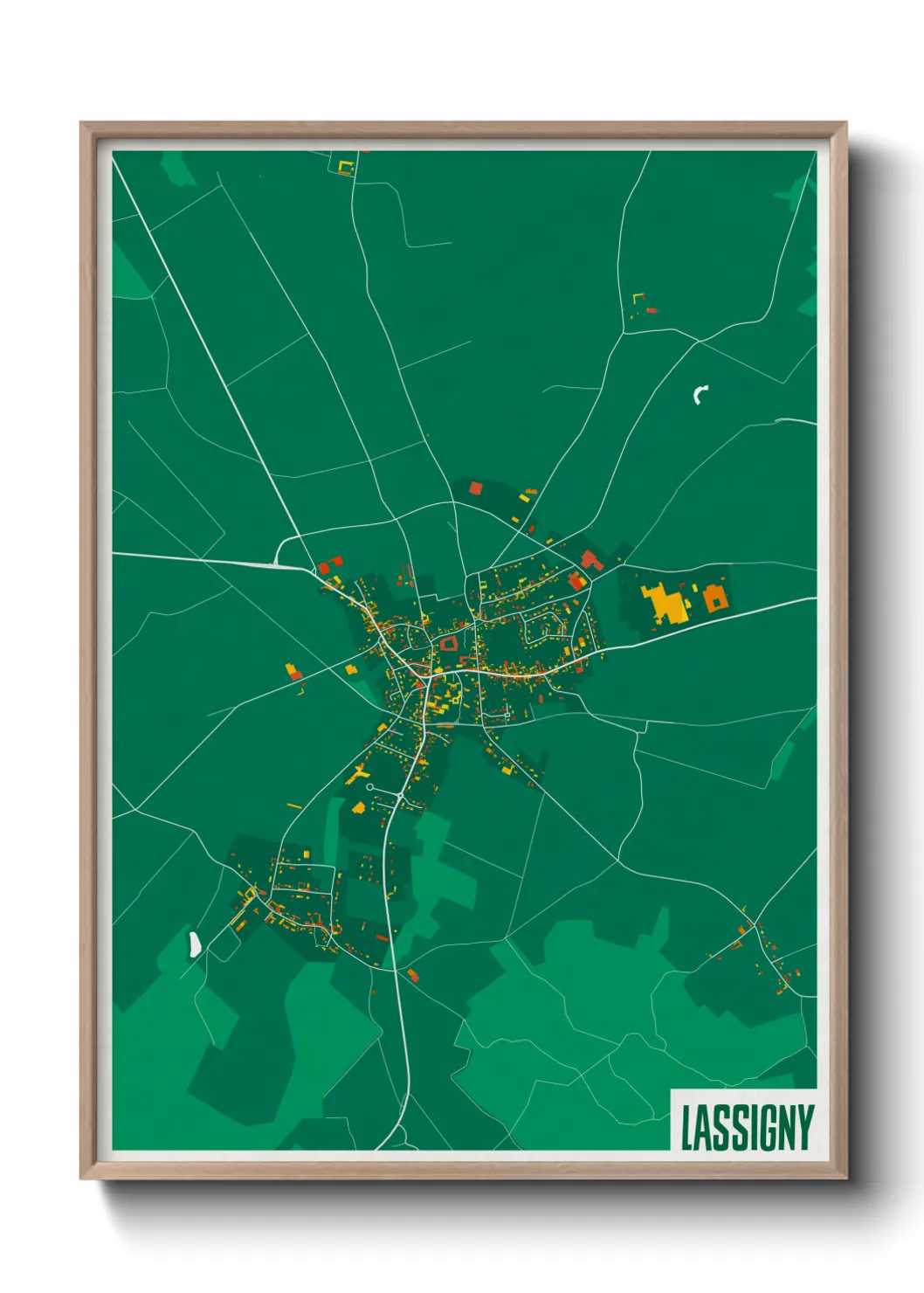 Une affiche de carte sur Lassigny