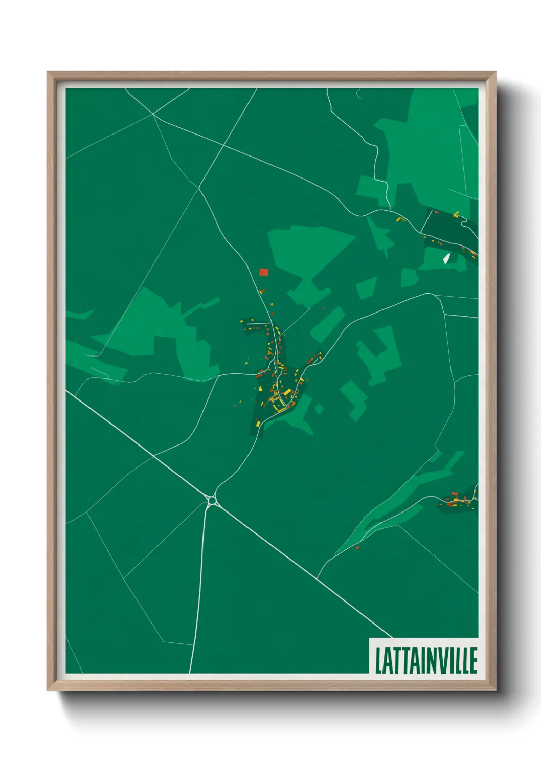 Une affiche de carte sur Lattainville