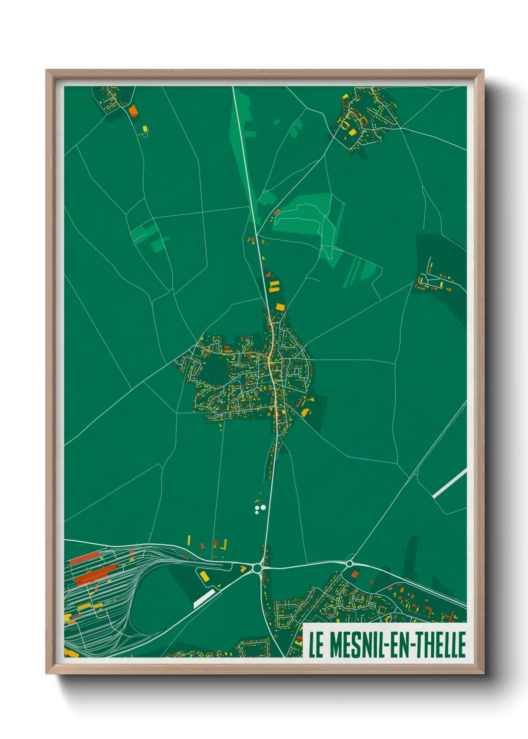 Une affiche de carte sur Le Mesnil-en-Thelle