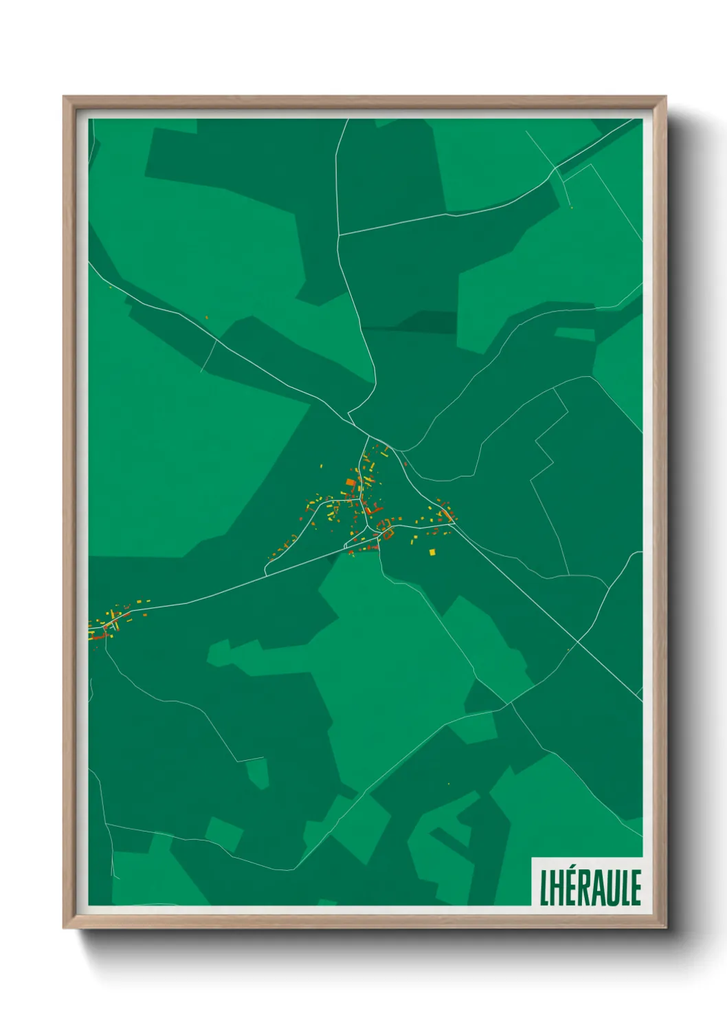 Une affiche de carte sur Lhéraule