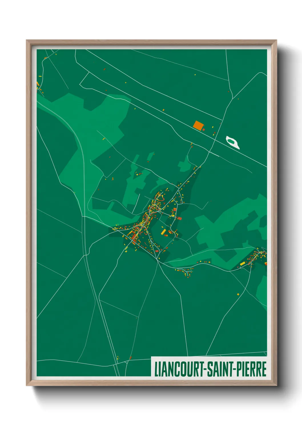 Une affiche de carte sur Liancourt-Saint-Pierre