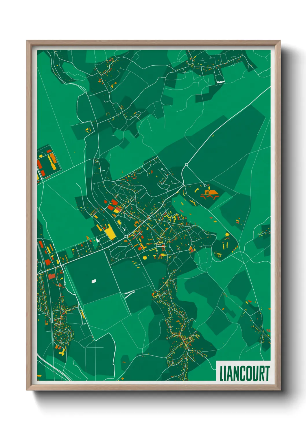 Une affiche de carte sur Liancourt