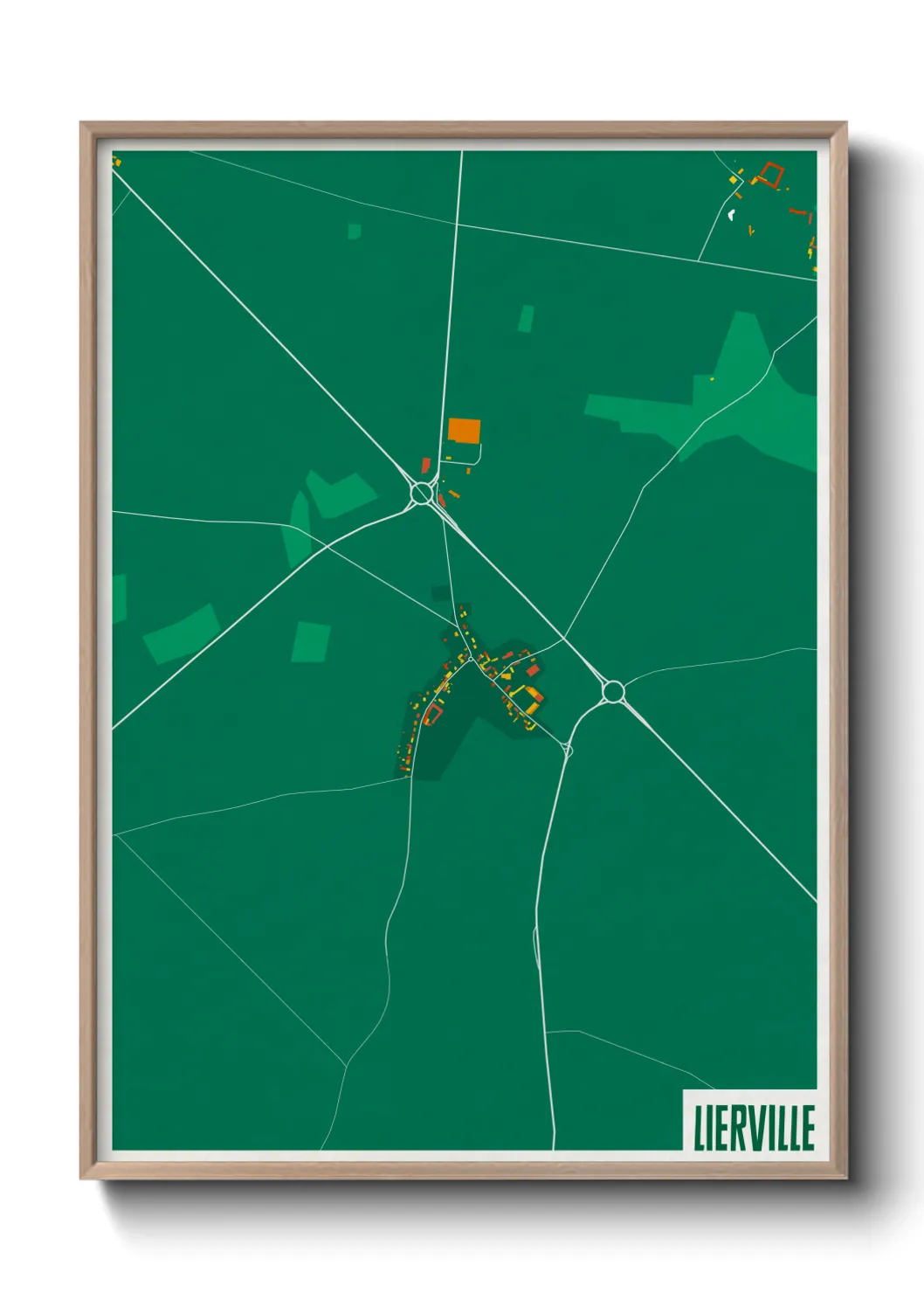 Une affiche de carte sur Lierville